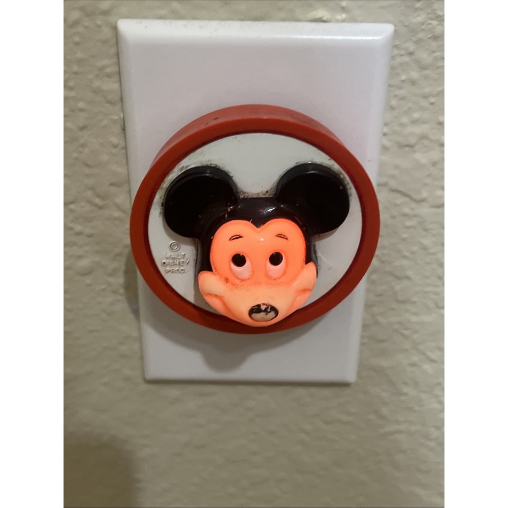 Night Light Mickey Mouse Walt Disney General‎ Electric Vintage 1977